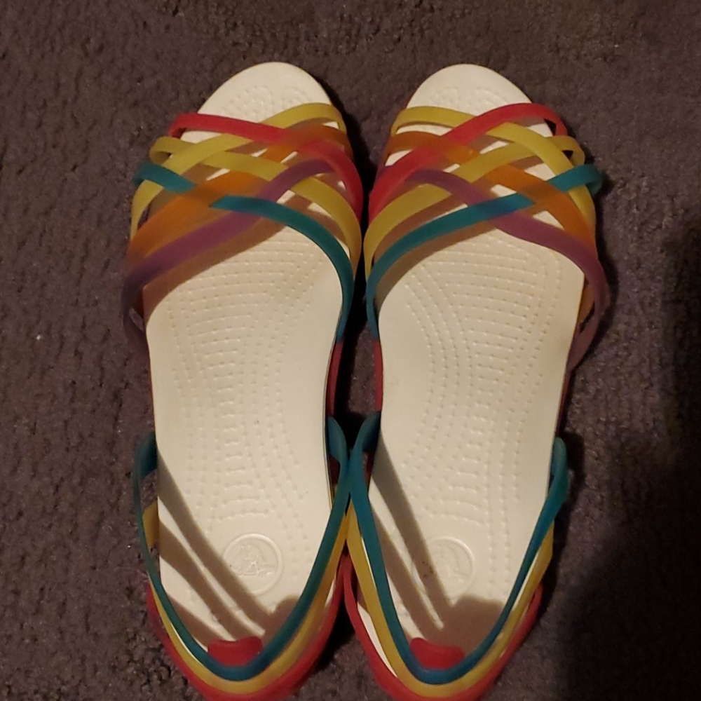 Crocs Sandals Size 9 W Rubber Slip-on